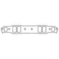 Cometic Chevy Gen1 Small Block V8 .020in Fiber Intake Mani Gskt Set-1.240in x 2.100in Rectangle Port