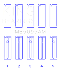 King Engine Bearings Toyota 1E/2E (1.3L) (Size STD) Performance Main Bearing Set