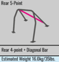 Cusco  R33 2D Front Additional Bar Kit 4/5 Point Dash Through 40 Safety21 RollCage Kit