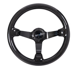 NRG Carbon Fiber Steeering Wheel (350mm) Deep Dish - Full Carbon