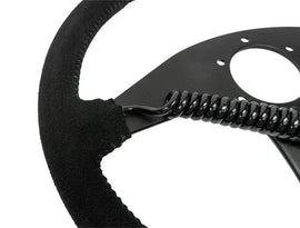 PRP Heated Flat Suede Steering Wheel - Black