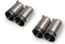Load image into Gallery viewer, Remus Stainless Steel 98mm Straight Polished w/Carbon Insert Tail Pipe Set (Quad Tips)