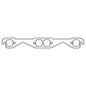 Cometic Chevrolet Gen-1 Small Block V8 .060in HTS Exhaust Manifold Gasket Set - 1.5in Square Port