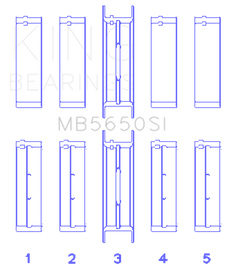 King Engine Bearings Ford 370/429/460 16B OHV Main Bearing Set - Set Of 10