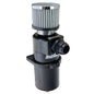 Moroso Single Inlet Black -16AN Billet Breather Tank Catch Can
