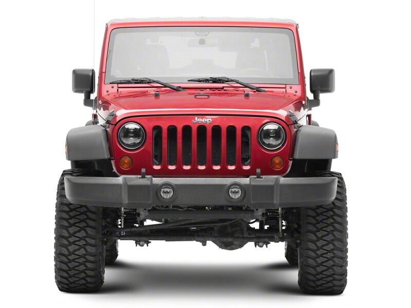 Raxiom 07-18 Jeep Wrangler JK Axial Series DB2 LED Headlights- Black Housing- Clear Lens