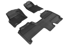 Load image into Gallery viewer, 3D MAXpider 2010-2014 Ford F-150 Supercab Kagu 1st &amp; 2nd Row Floormats - Black