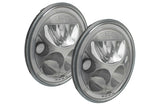 Vision X LED Headlights: (Each / 5.75in Round / Black / White Halo) (Motorcycle Spec)