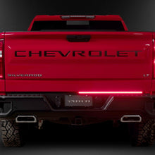 Load image into Gallery viewer, Putco 21-23 Ford F-150 60In Direct Fit Red Blade Kit Tailgate Bars w Factory LED Taillamps