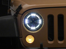 Load image into Gallery viewer, Raxiom 07-18 Jeep Wrangler JK Axial Series Quatro LED Headlights- Black Housing- Clear Lens