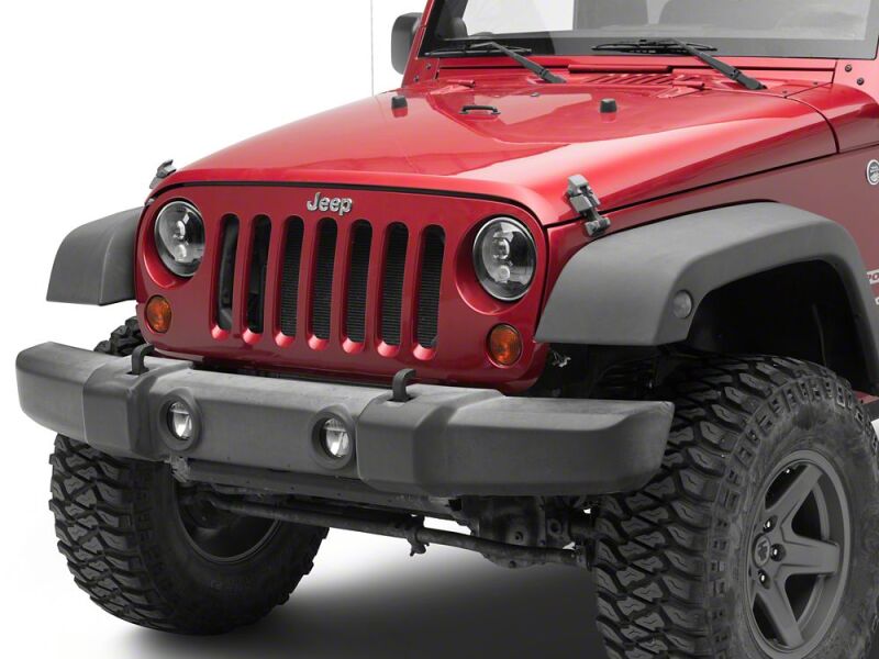 Raxiom 07-18 Jeep Wrangler JK Axial Series DB2 LED Headlights- Black Housing- Clear Lens