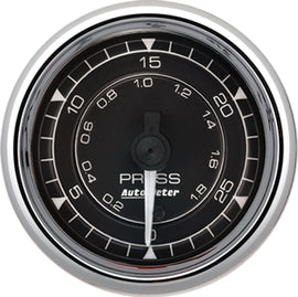 AutoMeter Chrono 2-1/16in 30PSI Digital Stepper Motor Pressure Gauge - Chrome