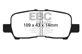 EBC 05-09 Buick Allure (Canada) 3.6 Greenstuff Rear Brake Pads