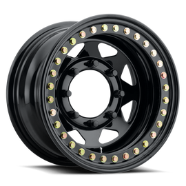 Raceline RT80 Rock 8 Spoke 15x8in / 8x165.1 BP / -19mm Offset / 130.81mm Bore - Gloss Black