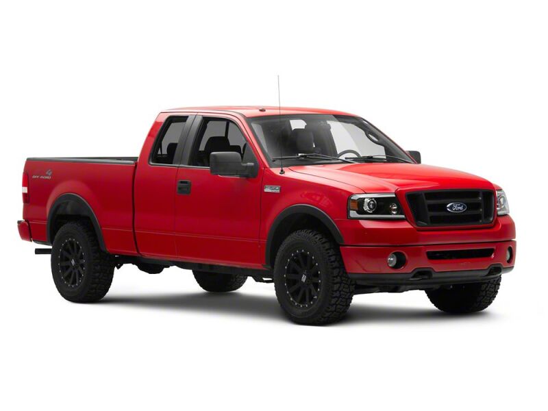 Raxiom 04-08 Ford F-150 Axial Series LED Proj Hlights/Seq LED Bar- Black- Clear Lens