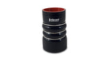 Vibrant 4 Ply Aramid Hump Hose w/3 SS Rings 3in ID x 8in Length - Black