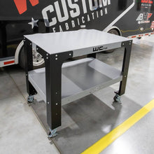 Load image into Gallery viewer, Wehrli Modular Steel Work Bench Top/Shelf Kit - 32in x 48in x .120in Thick (Grey &amp; Raw Steel)
