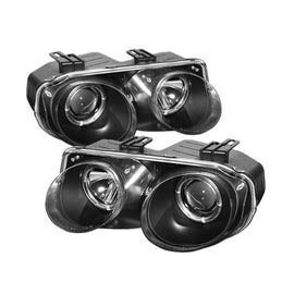 Spyder Acura Integra 98-01 Projector Headlights LED Halo -Black