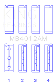 King Engine Bearings Toyota 5Vzfe (Size +1.0mm) Main Bearing Set