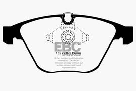 EBC 11-12 BMW 1M Coupe 3.0 Twin Turbo Greenstuff Front Brake Pads