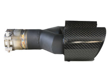 Load image into Gallery viewer, aFe Takeda 2.5in 304 Stainless Steel Clamp-on Exhaust Tip Passenger Side 2.5in Inlet 4inDual-Carbon