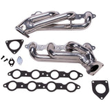 Chevrolet GM Truck SUV 6.0 1-3/4 Shorty Exhaust Headers Polished Silver Ceramic 99-13