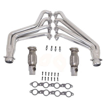 Load image into Gallery viewer, Chevrolet Camaro SS ZL1 6.2 1-3/4 Full Length Exhaust Headers With High Flow Cats Polished Silver Ceramic 10-15