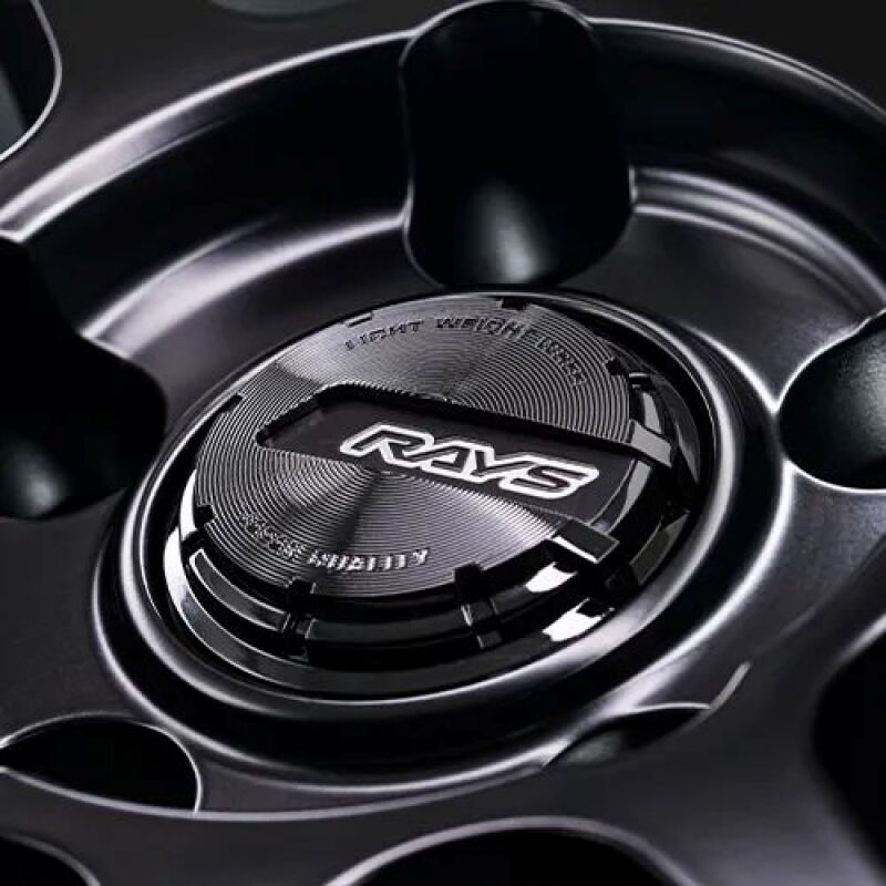 Gram Lights 57NR LIMITED II 18x9.5 +12 5-114.3 Semigloss Black Wheel w/ Black Cap/Stickers/Air Valve