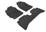 3D MAXpider 2012-2015 Toyota Prius C Kagu 1st & 2nd Row Floormats - Black