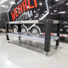 Load image into Gallery viewer, Wehrli Modular Steel Work Bench Top/Shelf Kit - 32in x 90in x .120in Thick (Raw Steel)