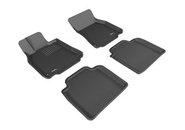 3D MAXpider 2007-2012 Lexus LS460L Kagu 1st & 2nd Row Floormats - Black