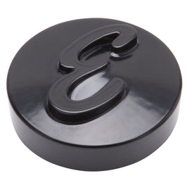 Edelbrock E Logo Black Anodized Nut for Pro-Flo Universal 14in Round Air Cleaners