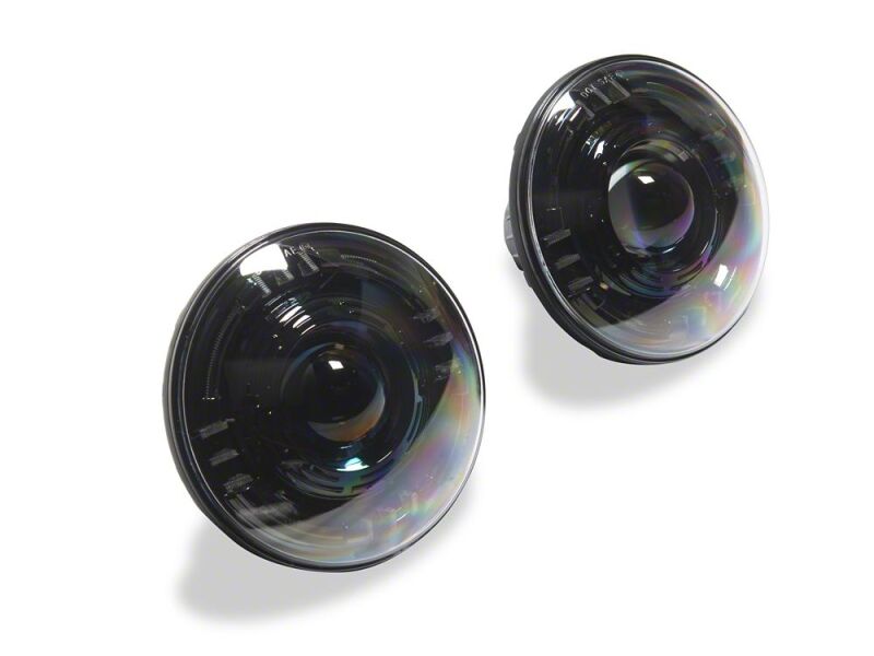 Raxiom 07-18 Jeep Wrangler JK Axial Series Quatro LED Headlights- Black Housing- Clear Lens