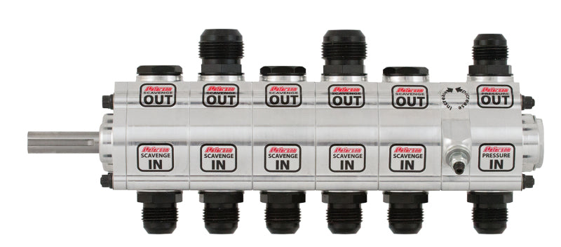 Peterson Fluid Systems R4 6-Stage Oil Pump - Right Side Mount - Rear Drive - Front Pressure