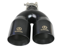 Load image into Gallery viewer, aFe Takeda 2.5in 304 Stainless Steel Clamp-on Exhaust Tip Passenger Side 2.5in Inlet 4inDual - Black