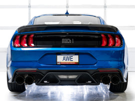 AWE Tuning 21-23 Ford Mustang Mach 1 SwitchPath Cat Back Exhaust w/ Quad Diamond Black Tips