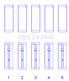 King Engine Bearings Nissan SR20DE (Size STD) Performance Main Bearing Set