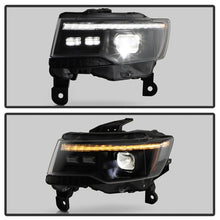 Load image into Gallery viewer, Spyder 14-21 Jeep Grand Cherokee High-Power LED Headlights - Black (PRO-YD-JGC14HIDAP-SBGR-BK)