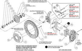 Wilwood kit front XRS6R wwe pro spindle 13.00 rotor GT