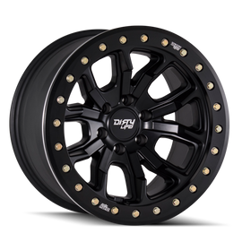 Dirty Life 9303 DT-1 17x9/8x165.1 BP/-12mm Offset/130.8mm Hub Matte Black Wheel - Beadlock