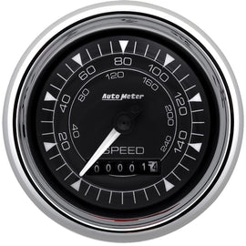 AutoMeter Chrono 3-3/8in 160MPH Electric Programmable Speedometer Gauge - Chrome
