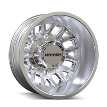 Load image into Gallery viewer, Mayhem Cogent Dually 8107D 17x6.5 8-210 BP 125mm Offset 154.2mm Bore Polished Wheel