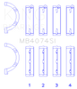 King Engine Bearings Chrysler 2.7L (Size +0.25mm) Main Bearing Set