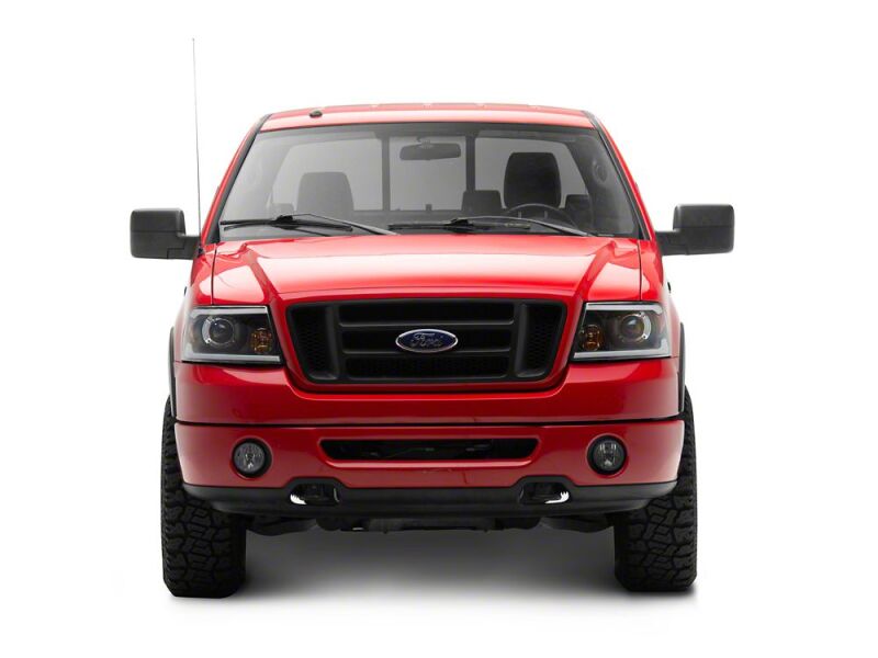 Raxiom 04-08 Ford F-150 Axial Series LED Proj Hlights/Seq LED Bar- Black- Clear Lens