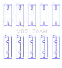 King Engine Bearings Mitsubishi 4G93 SOHC (Size 0.5) Main Bearing Set