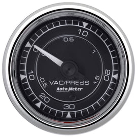 AutoMeter Chrono 2-1/16in 30in HG/30PSI Digital Stepper Motor Vaccum/Boost Gauge - Chrome