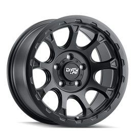 Dirty Life 9307 Drifter 17x8.5/6x139.7 BP/-6mm Offset/106mm Hub Matte Black Wheel - Beadlock