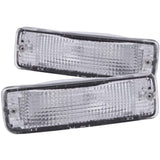Euro Parking Lights - Clear Lens - Chrome Housing - Amber Reflector - Pair