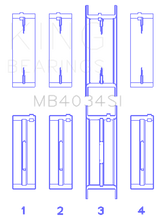 Load image into Gallery viewer, King Engine Bearings Ford 232 (Size 0.25) Main Bearing Set