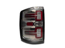Load image into Gallery viewer, Raxiom 14-18 Chevrolet Silverado 1500 LED TailLights/SeqTurn Signals- Chrome- Smoked Lens